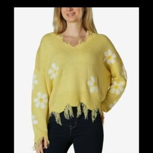 🌻NWOT Polly & Esther Daisy Crop Sweater